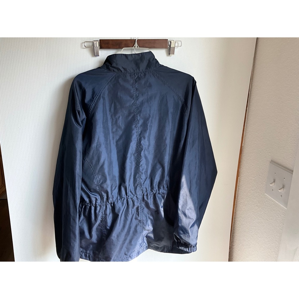 Eddie Bauer Womens Navy Blue Lightweight Windbreaker Mesh Lined Jacket Large - Picture 3 of 7